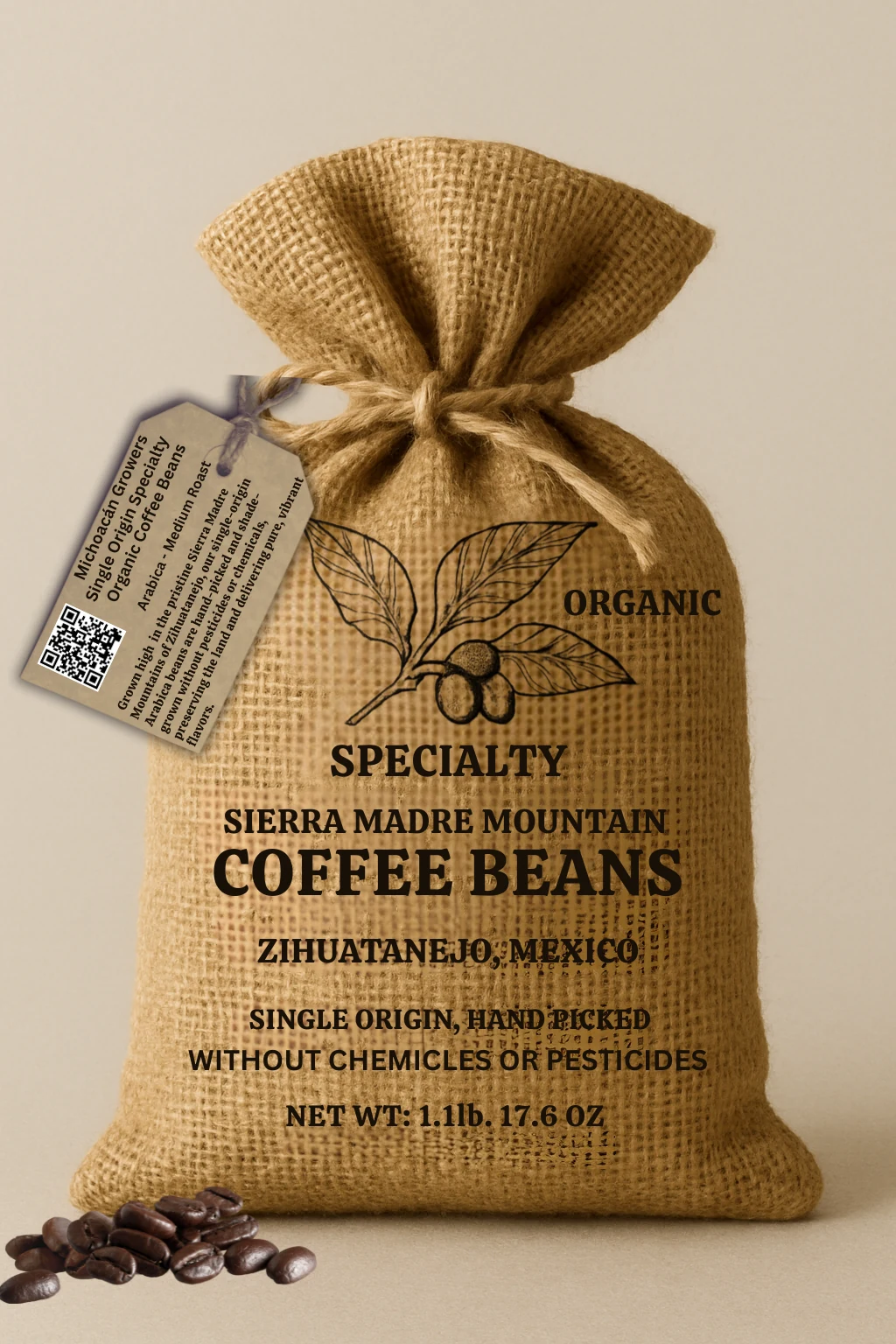 Sierra Madre specialty coffee beans from Mexico package
